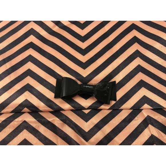 Authentic Mac Make Up Bag Case Storage Travel Case Bow Pink Vintage 13" x 9.3" - Picture 5 of 6